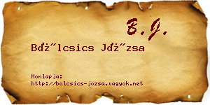 Bölcsics Józsa névjegykártya